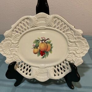 Summer Fruit decorative plate serving platter tray FORMALITIES by BAUM BROS
